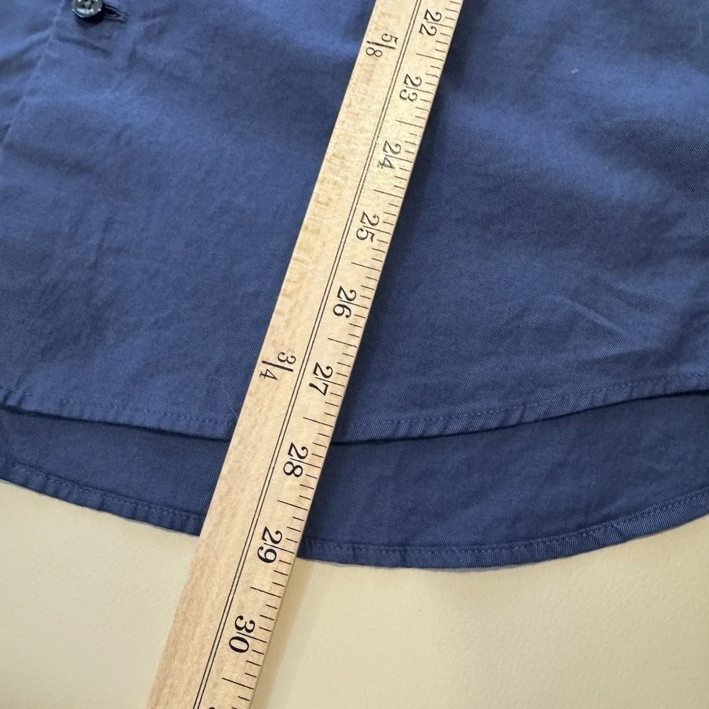 Express‎ Men's Dress Shirt Small Button Down Blue Slim Fit Casual Long Sleeves